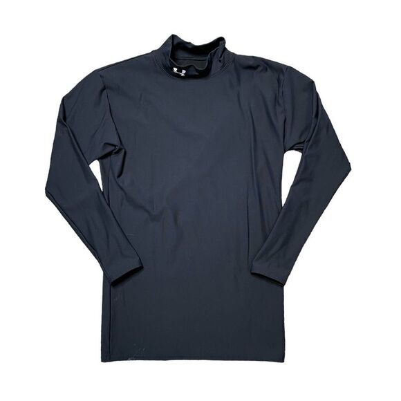 UNDER ARMOUR Mock Neck Base Layer Shirt Black Size XL - Picture 1 of 5